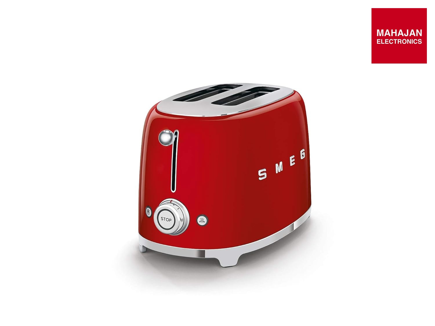 SMEG TSF01RDEU 2 slice Toaster Red, Glossy 50's Style Aesthetic Mahajan Electronics – Mahajan Electronics Online.