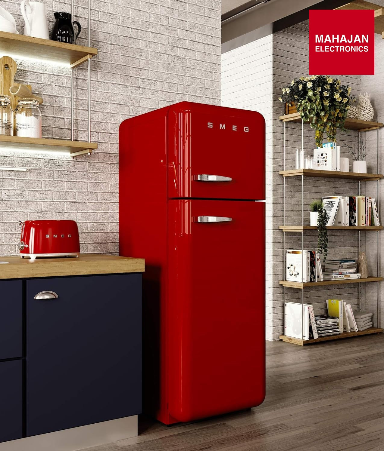 SMEG TSF01RDEU 2 slice Toaster Red, Glossy 50's Style Aesthetic Mahajan Electronics – Mahajan Electronics Online.