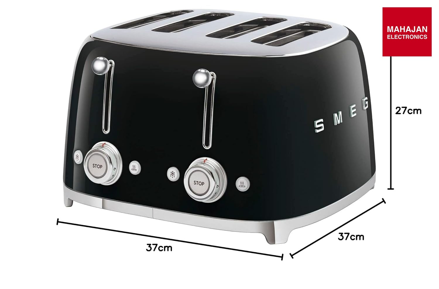 SMEG TSF03BLEU | Toaster 4 slices 50's Style | Colour : black – Mahajan Electronics Online.