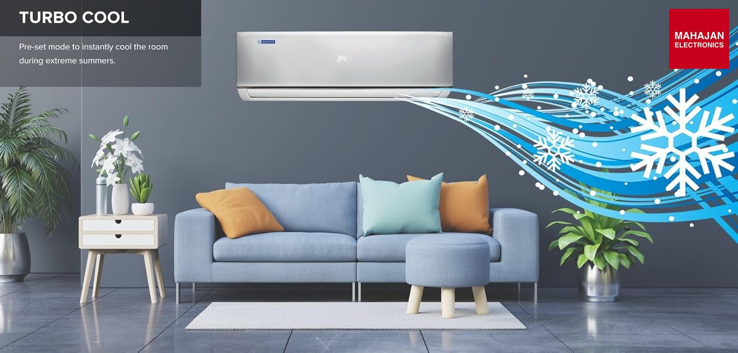 Blue Star FA212DXU 1 Ton 3 Star Split AC (2026 Model, Copper Condenser, Dust Filter) Self Diagnosis, Auto – Mahajan Electronics Online.