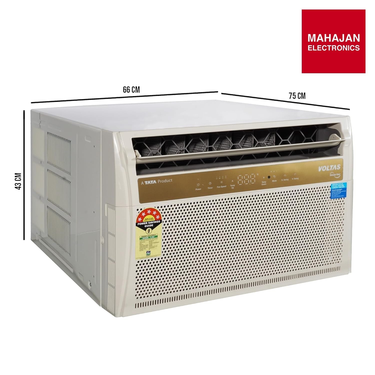 Voltas 185Inv Topaz 1.5 Ton 5 Star (2026) Inverter Window AC – Copper Condenser, R32 Refrigerant, High – Mahajan Electronics Online.