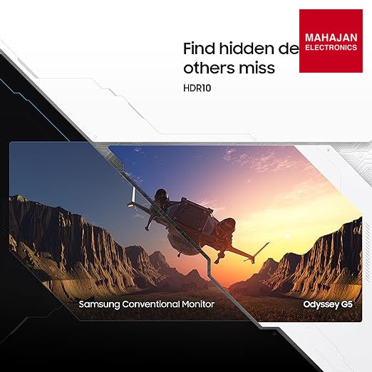 Samsung 27" (68.5cm)LS27CG550EWXXL|Black Odyssey G5 2K Curved Gaming Monitor|QHD 2560 X 1440|1000R – Mahajan Electronics Online.