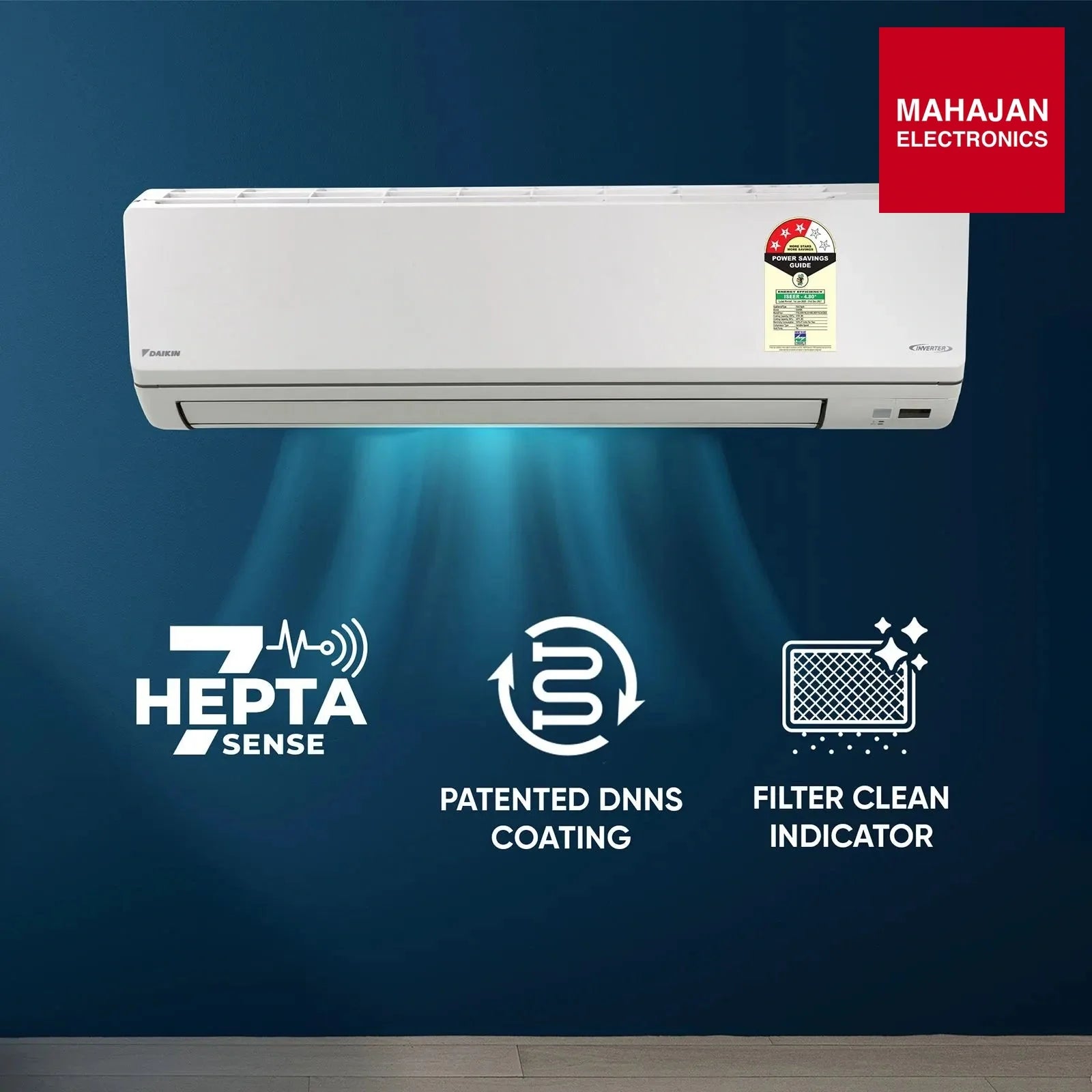 Daikin FTKL90XV16LAA 2.6 Ton 4 (2026) Star Inverter Split AC with PM 2.5 Filter, 16m Air Throw, Swing – Mahajan Electronics Online.