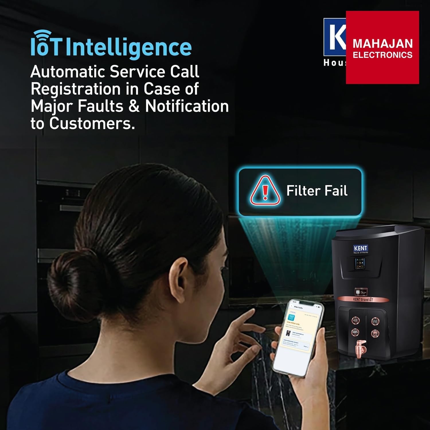 KENT Grand IoT RO Water Purifier| RO+UV+UF+Alk+Cu+TDS Control+UV in Tank | IoT Enabled | Fully Automatic β Mahajan Electronics Online.