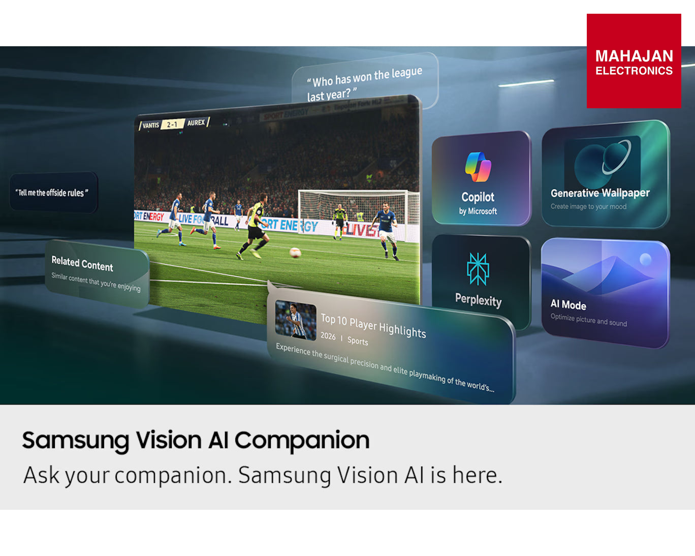 Samsung UA85M70HAULXL (85 inches) 4K Ultra HD Mini-LED 4K Vision AI Smart TV Titan Black - Online Mahajan – Mahajan Electronics Online.
