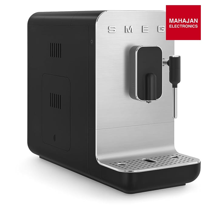 Smeg, BCC12BLMEU Automatic Espresso Coffee Machine, Steam Lance, Integrated Coffee Grinder, 1.4L Tank – Mahajan Electronics Online.