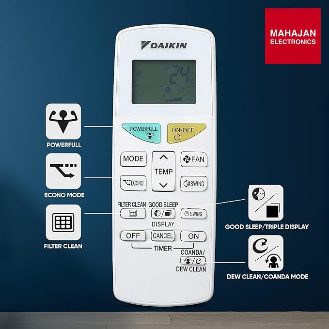 Daikin FTHT35XV16 (2026 Series) 1 Ton 3 Star Hot & Cold Heat Pump Inverter Split Air Conditioners – Mahajan Electronics Online.