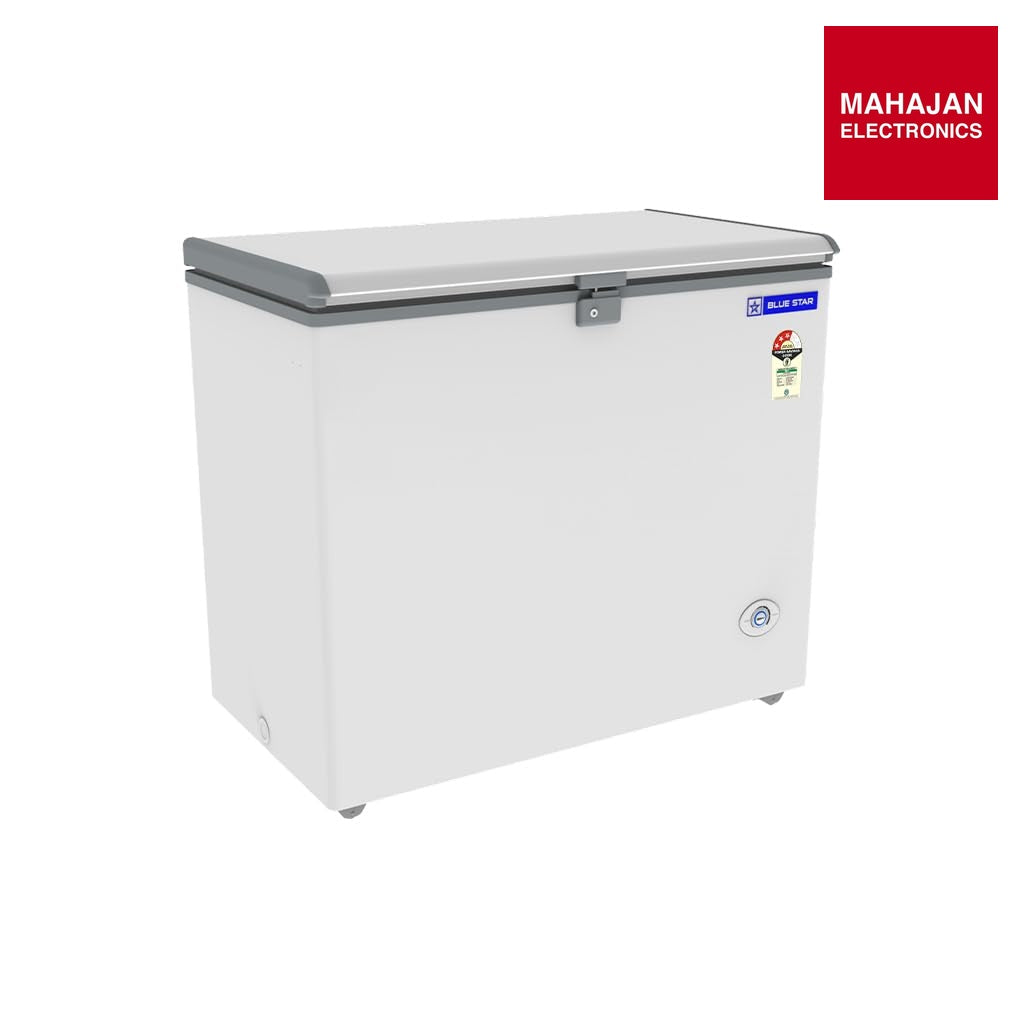 Blue Star HT3-N230, 215 Liter Hard Top Single Door Deep Freezer (White, 3-star) Bluestar – Mahajan Electronics Online.