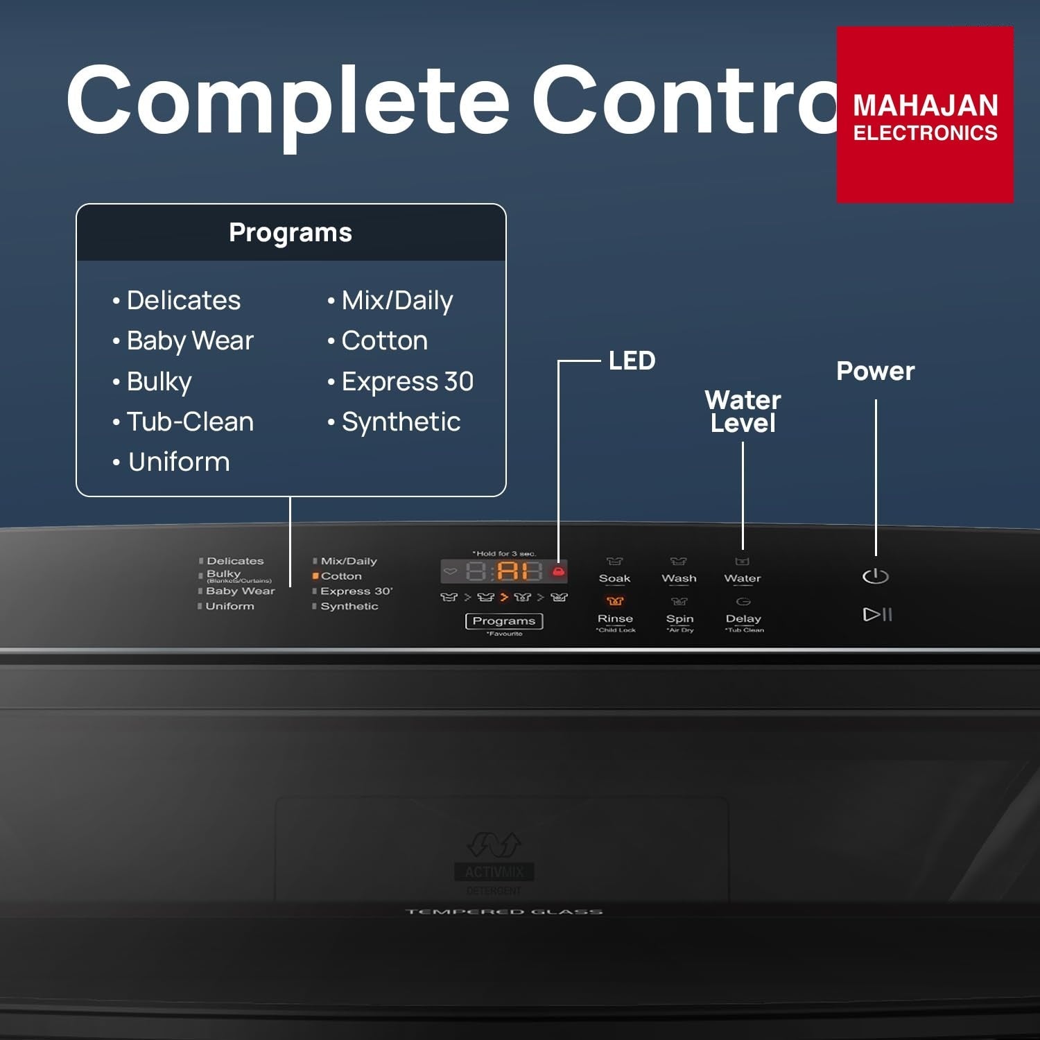 IFB TL801MM2SI DeepClean® 8 kg Top Load Washing Machine with Power Steam® and In-Built Heater IFB – Mahajan Electronics Online.