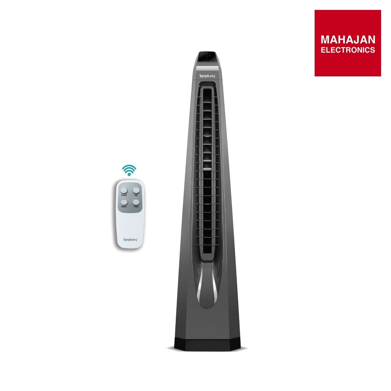 Symphony AFNTF002 Surround-i Bladeless Tower Fan for Room (Grey) | High-Speed Airflow | Touchscreen Panel – Mahajan Electronics Online.