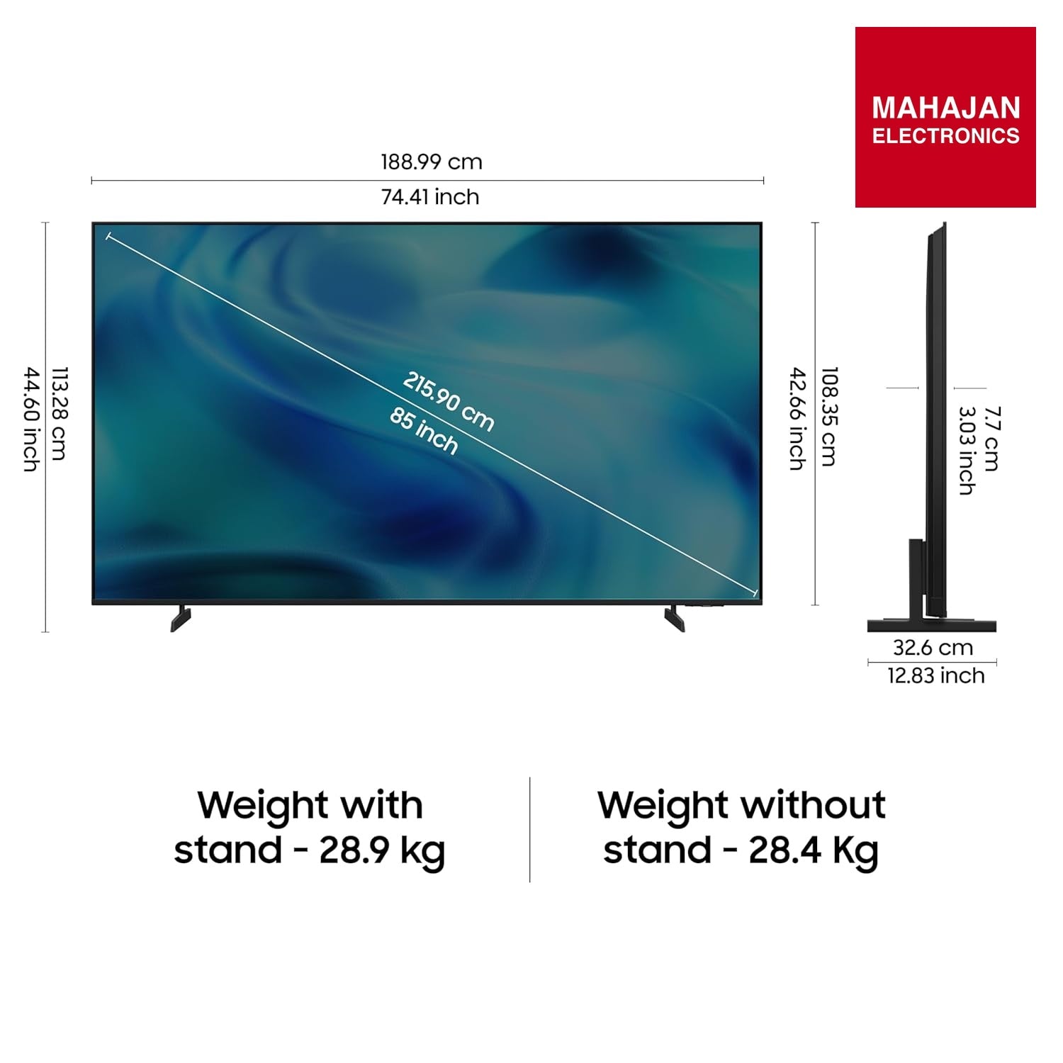 Samsung UA85U8300HULXL 85 Inch 4K Ultra HD Smart LED TV | Crystal Processor 4K, HDR10+ – Mahajan Electronics Online.