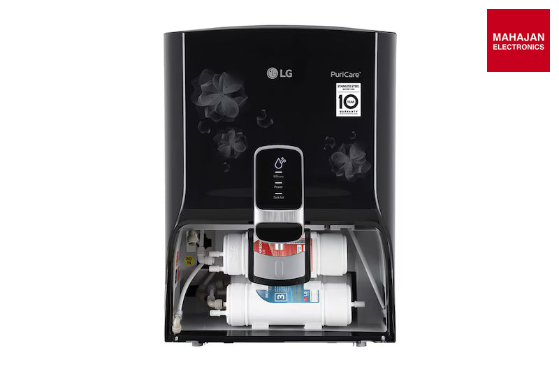 LG WW151NT 8L RO+UV+Mineral Booster Water Purifier, Steel Tank, Black-Online Mahajan Electronics β Mahajan Electronics Online.