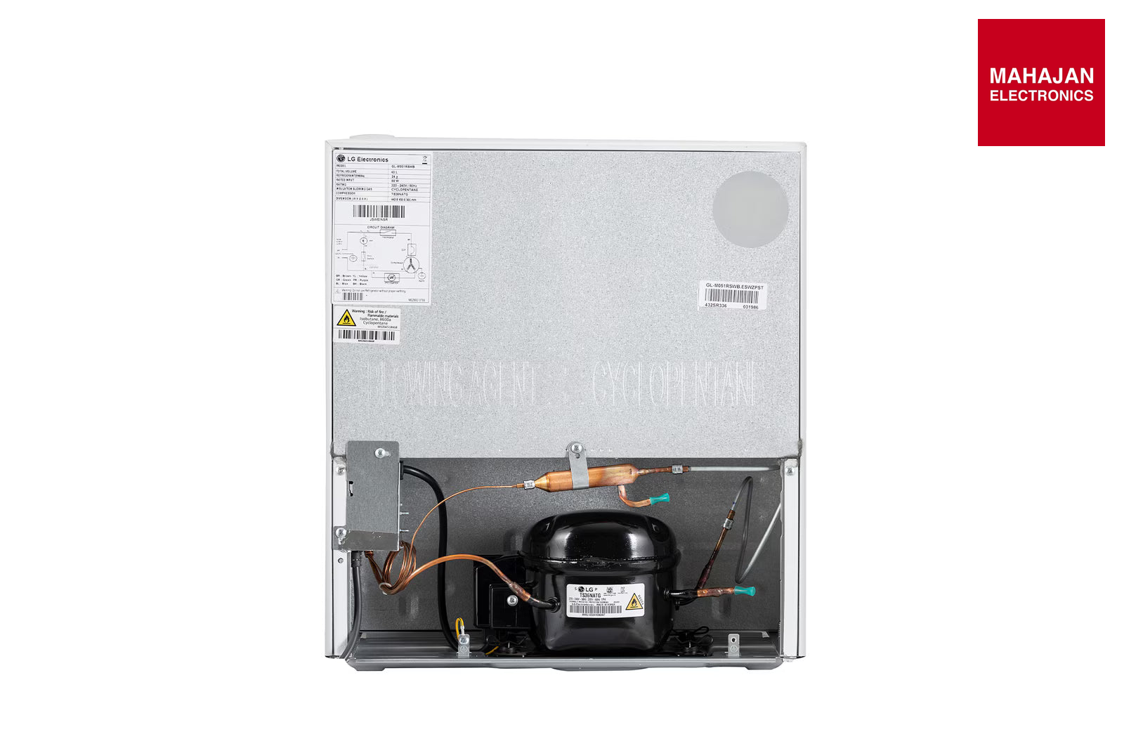 LG GLD0536VRSW 43 L Single Door Refrigerator, Mini Bar, Direct Cool, Polypropylene Shelf, Anti-Bacterial โ Mahajan Electronics Online.