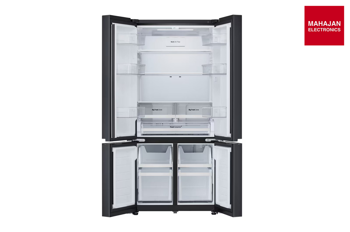 LG GV-B25FFGMB 610L French Door Refrigerator, Fresh Converter+, Wi-Fi Convertible, DoorCooling+ Black Glass – Mahajan Electronics Online.