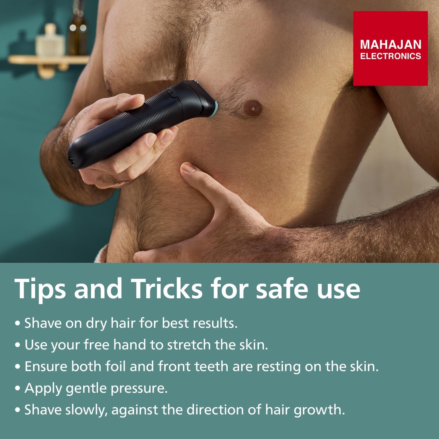 Philips BG5475 Body & Balls Trimmer for Men Private Parts | Back Attachment | Clinically Tested on Sensitive – Mahajan Electronics Online.