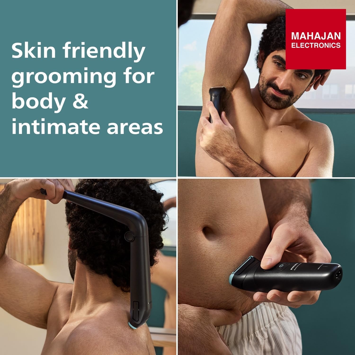 Philips BG5475 Body & Balls Trimmer for Men Private Parts | Back Attachment | Clinically Tested on Sensitive – Mahajan Electronics Online.