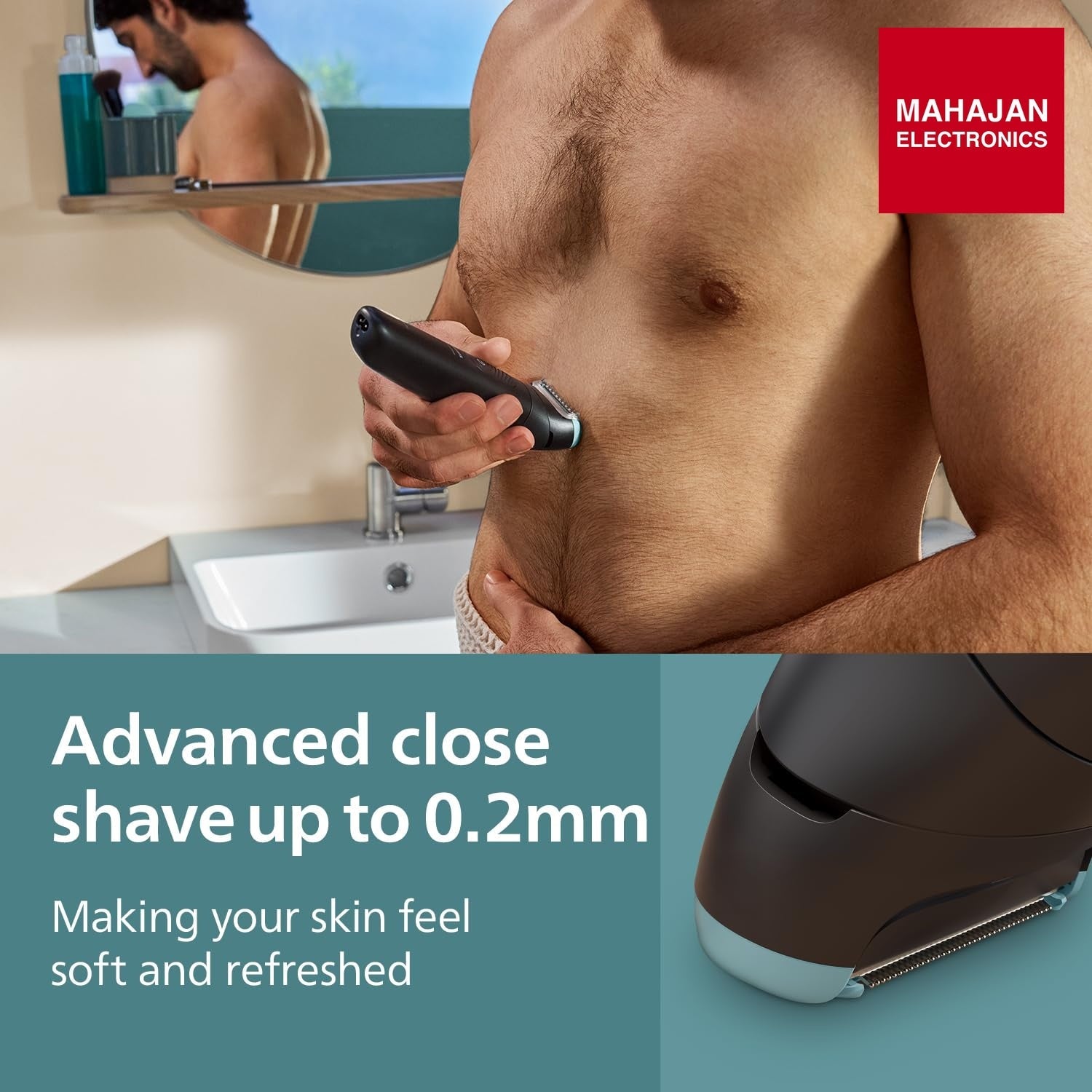 Philips BG5475 Body & Balls Trimmer for Men Private Parts | Back Attachment | Clinically Tested on Sensitive – Mahajan Electronics Online.