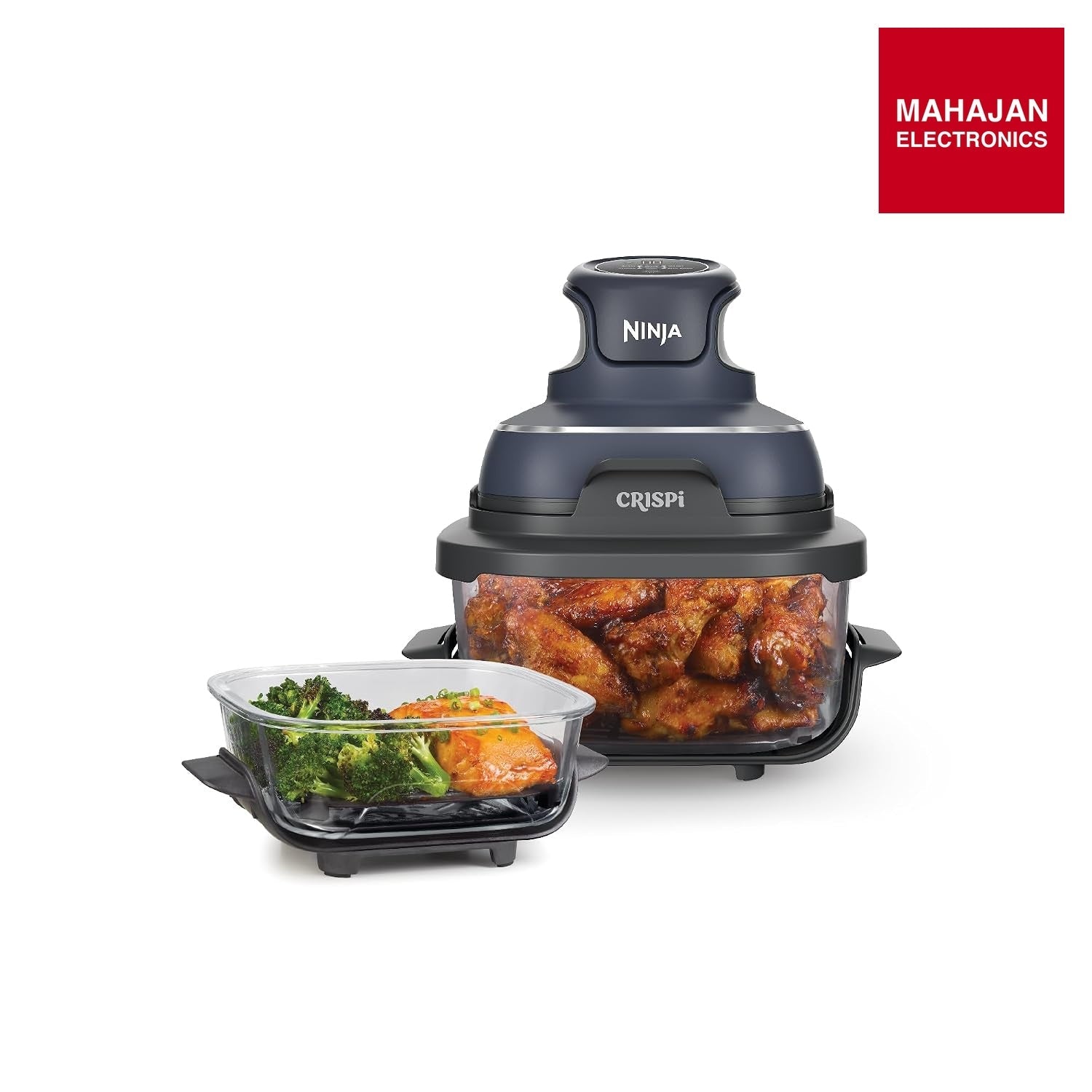 Ninja FN101EUGY CRISPi Portable Air Fryer, 3.8 L, 4-in-1: Airfry, Roasting, Keeping Warm, Crispy Warming – Mahajan Electronics Online.