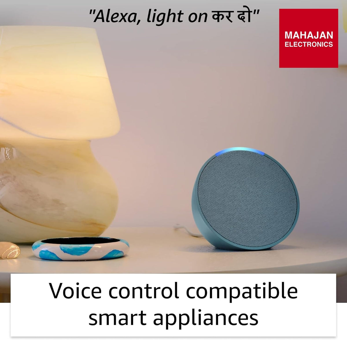 Amazon Echo Pop| Smart speaker with Alexa and Bluetooth| Loud sound, balanced bass, crisp vocals| Green Amazon – Mahajan Electronics Online.