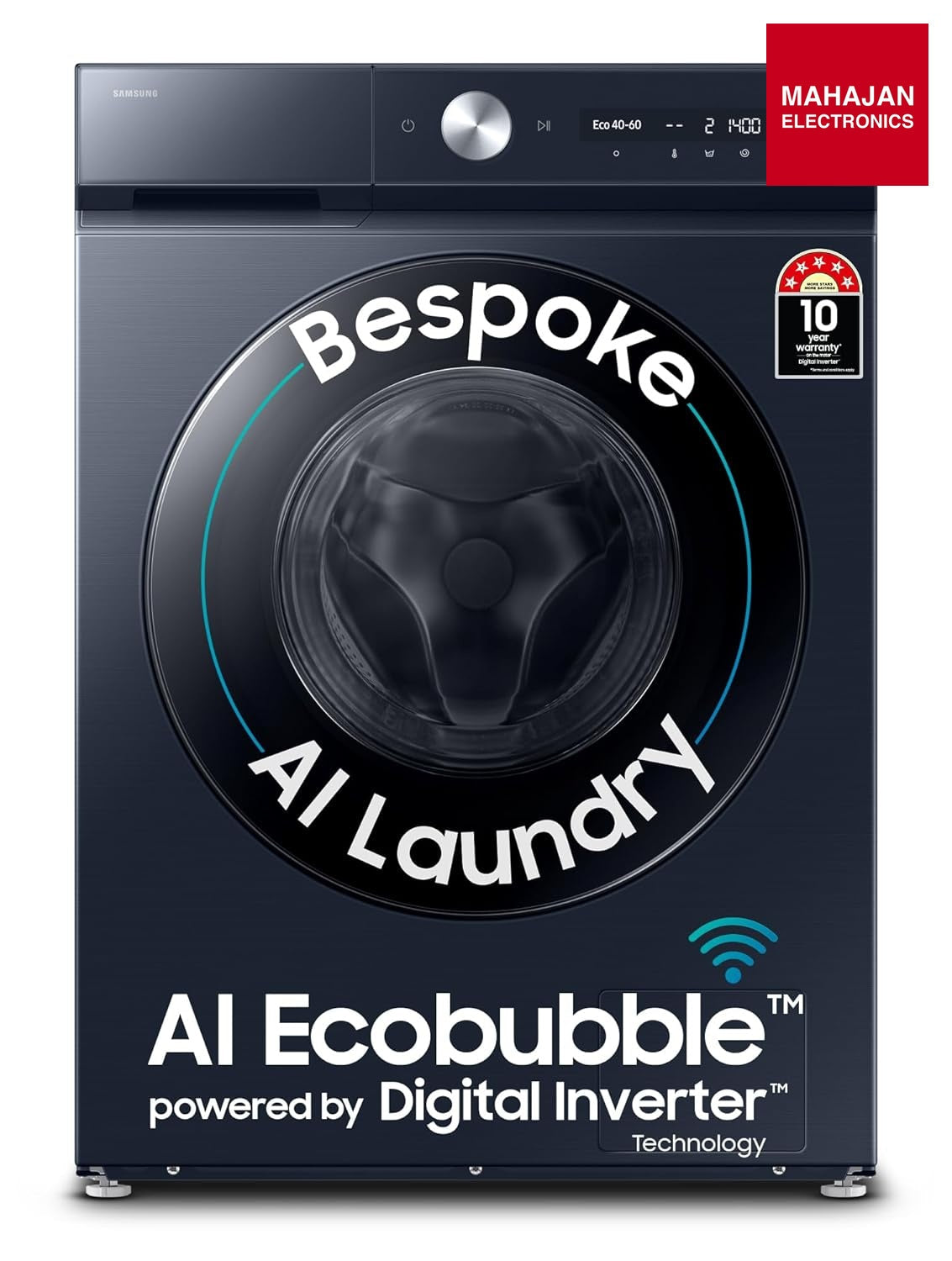 Samsung WW12DB8B54GSTL 12 kg, 5 Star, AI Control, Super Speed, Wi-Fi, Hygiene Steam with Inbuilt Heater – Mahajan Electronics Online.