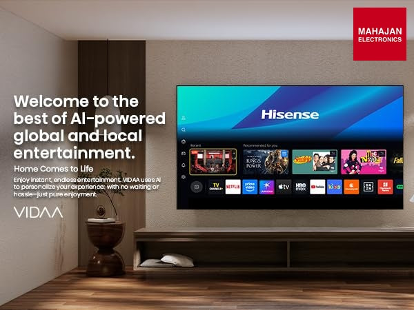 Hisense 65 Inch 65UR8S | RGB MiniLED | Hi-View AI Engine RGB | Native 180Hz Game Mode | Up to 3500 nits Peak Brightness | IMAX Enhanced | 2.1.2 Multi-Channel Surround | AI RGB Light Sensor Hisense