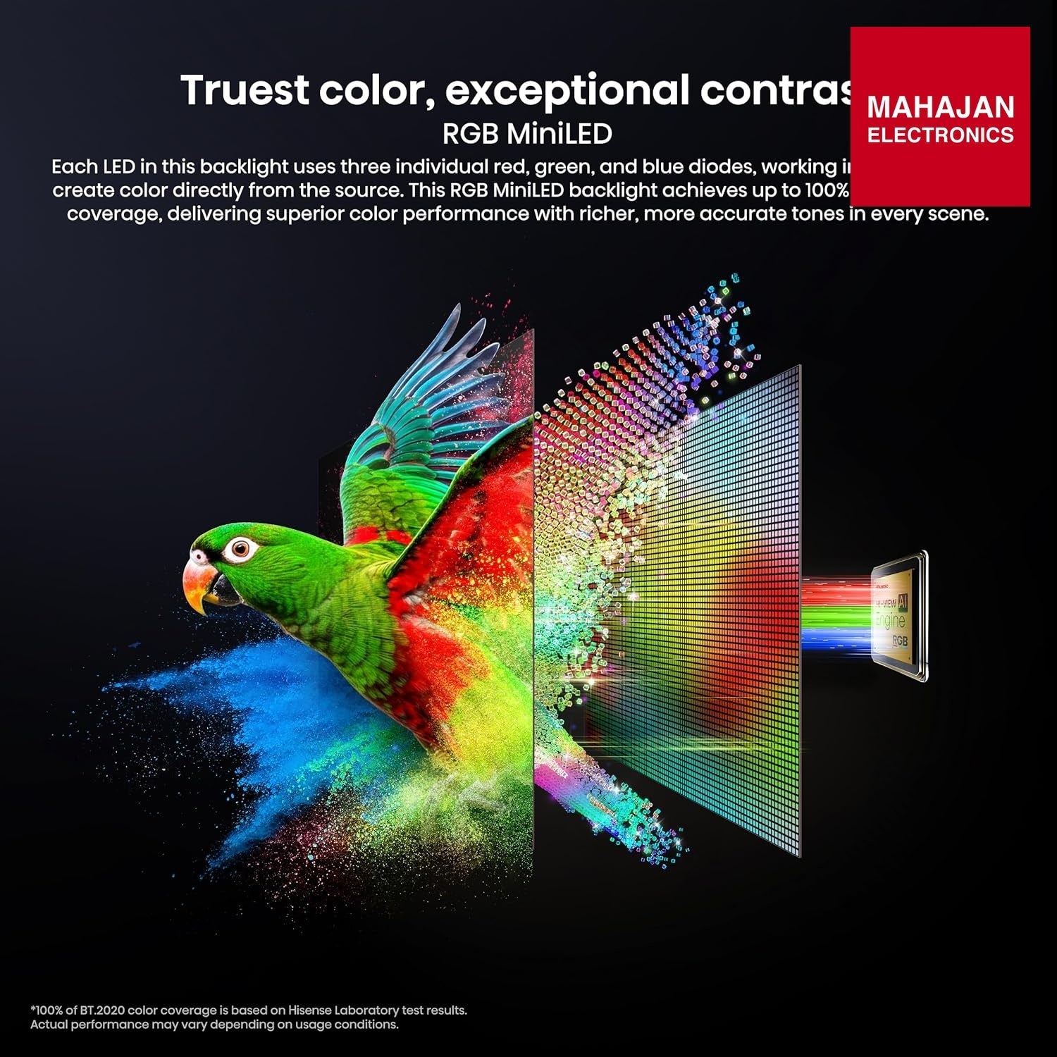Hisense 55 Inch 55UR8S | RGB MiniLED | Hi-View AI Engine RGB | Native 180Hz Game Mode | Up to 3500 nits Peak Brightness | IMAX Enhanced | 2.1.2 Multi-Channel Surround | AI RGB Light Sensor Hisense