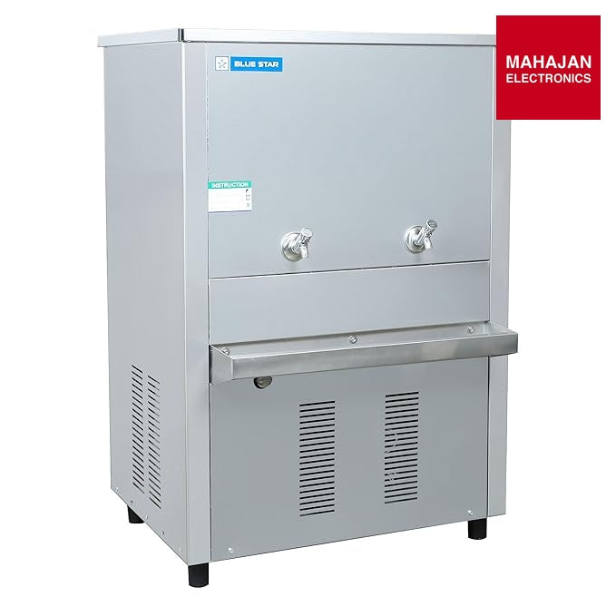 Blue Star SWC-H150150SS 150 Litre Storage Water Cooler | 150 LPH Cooling, Stainless Steel Body, Eco-Friendly – Mahajan Electronics Online.
