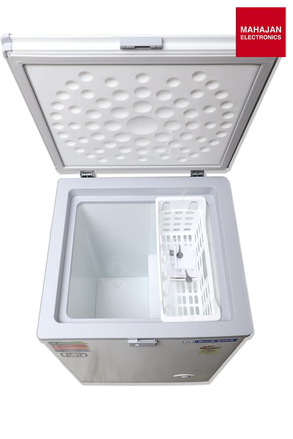 Blue Star CF3-130NPYW-RDEYN 130 Litre Chest Freezer (White, 3 Star, R600A Refrigerant, Single Door, Manual – Mahajan Electronics Online.