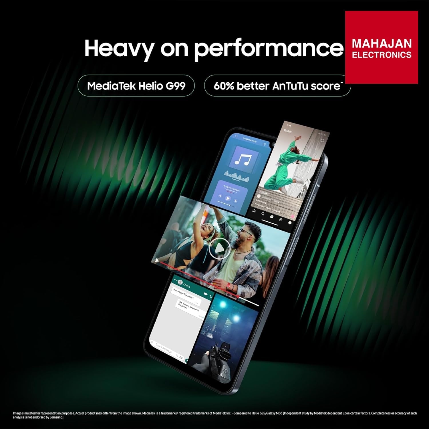 Samsung Galaxy M07 Mobile (Black, 4GB RAM, 64GB Storage) | MediaTek Helio G99 | AnTuTu 624K | IP54| 50MP – Mahajan Electronics Online.