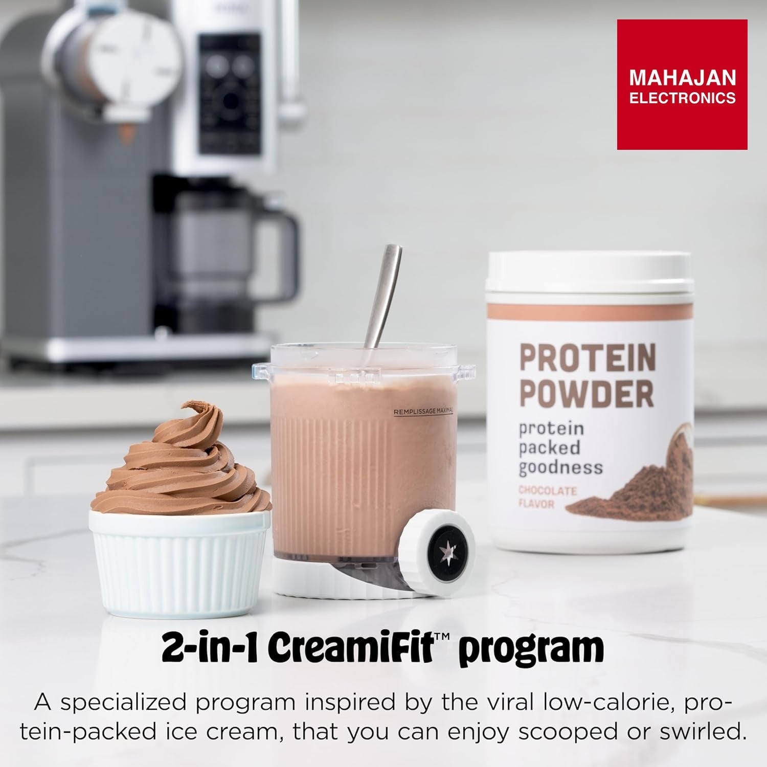 Ninja NC701EU CREAMi Scoop & Swirl Ice Cream Maker and Ice Cream Yogurt Maker with 2 Tubs, 13 Functions β Mahajan Electronics Online.