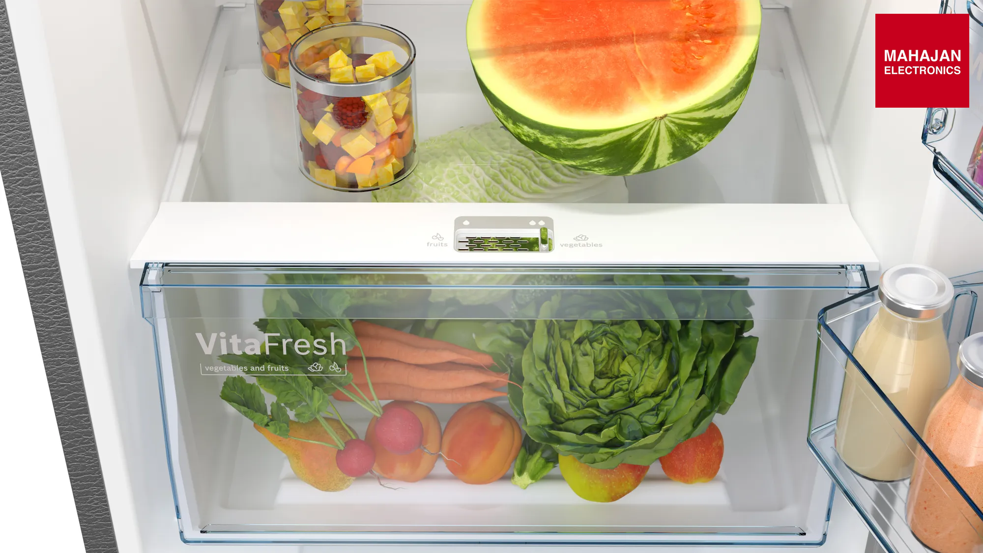 BOSCH Serie 6 CMC36S05NI 364 Litres Frost Free Vario Inverter Triple Door Refrigerator Sparkly Steel Bosch