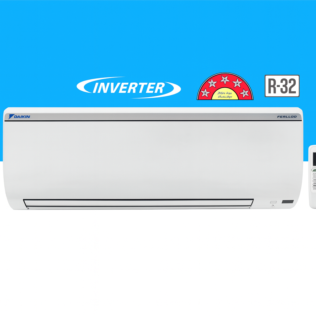 Daikin FTKU50UV16VF 1.5 Ton 5 Star Inverter Split AC Dew Clean, 3D Airflow, R32 Refrigerant