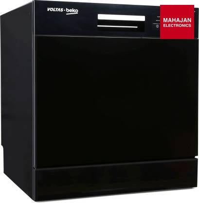 Voltas Beko DT8B 8 Place Table Top Dishwasher (Black, 6 Wash Programs, Low Noise, Compact Design) Voltas Beko