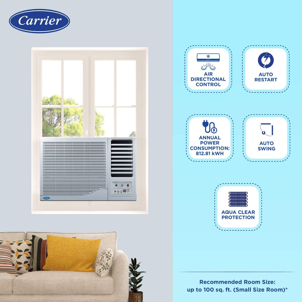 Carrier Estrella EX 18K 3 Star Window AC ( 1.5TON ) CAW18EC3R34F0 2024 Mahajan Electronics Online