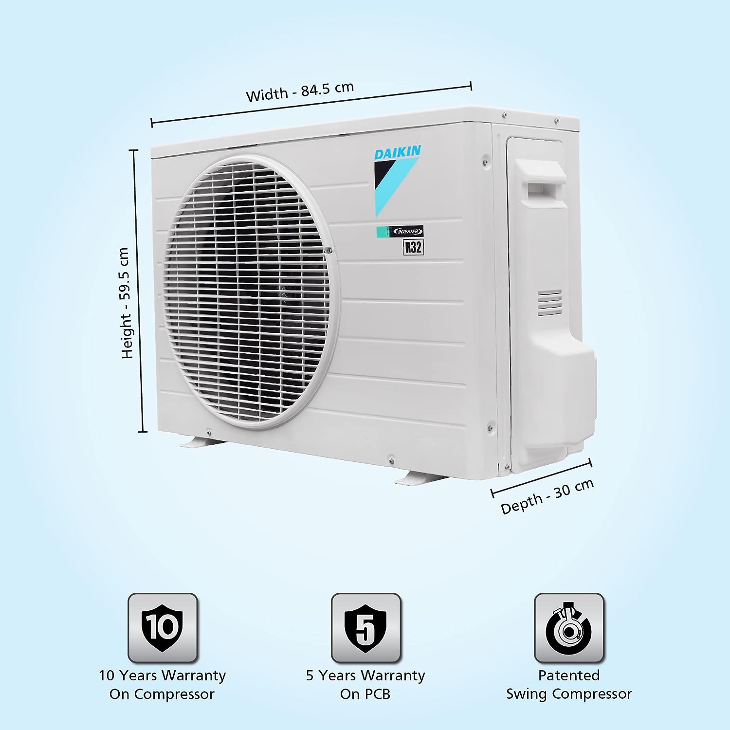 Daikin FTKY50UV16V39 1.5 Ton 3 Star Inverter with Display Split AC (Copper, PM 2.5 Filter, White)2024 Mahajan Electronics Online