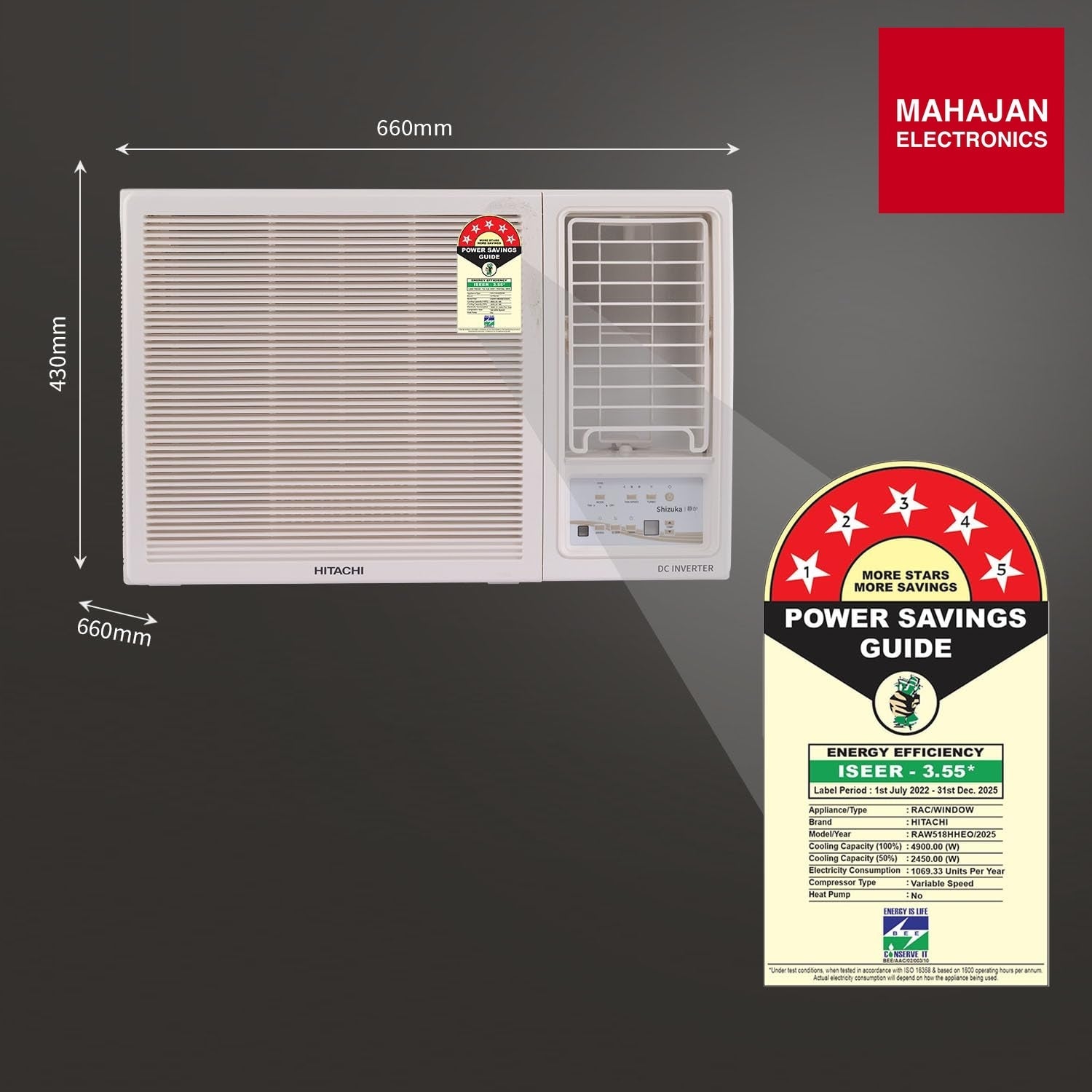 Hitachi RAW518HHEO Window AC - Mahajan Electronics