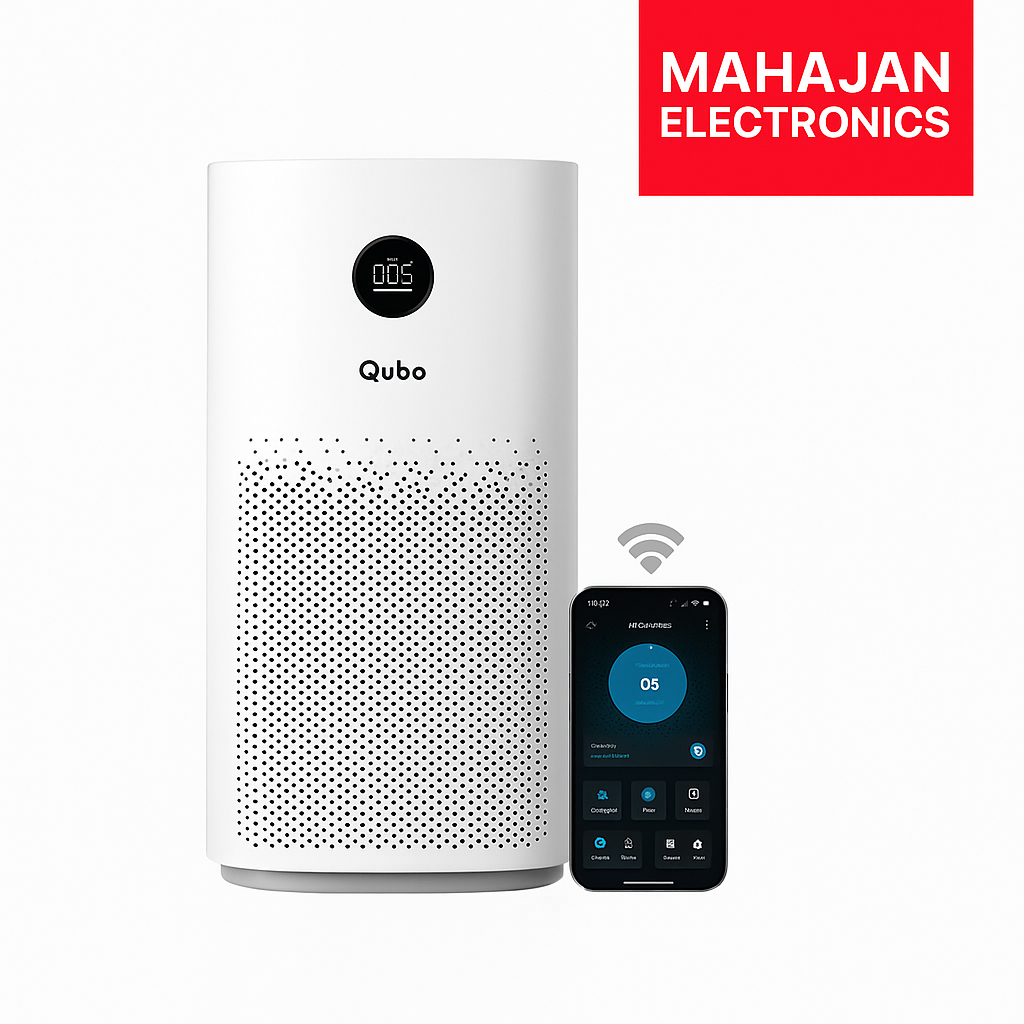 Qubo Smart Air Purifier Q1000 | 4-Layer Filtration | HEPA H13 | QSensAI Smart Mode | App & Voice Control | 1000 Sq. Ft. Coverage | Mahajan Electronics