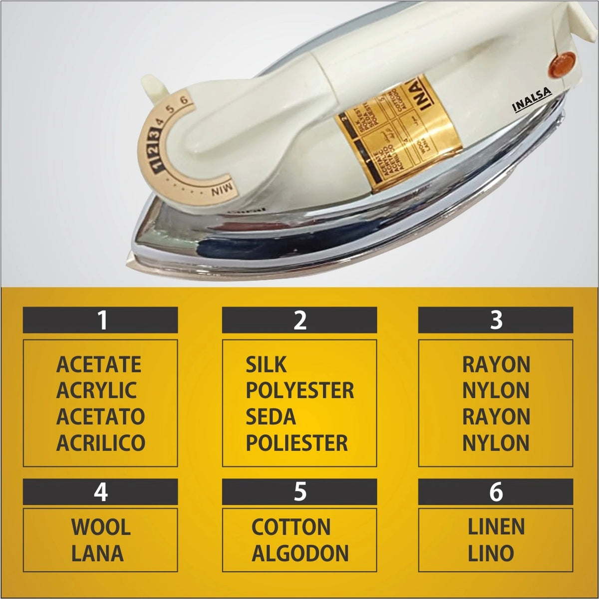 Inalsa Coral 1000W Dry Iron – Opal White INALSA ONLINE MAHAJAN ELECTRONICS