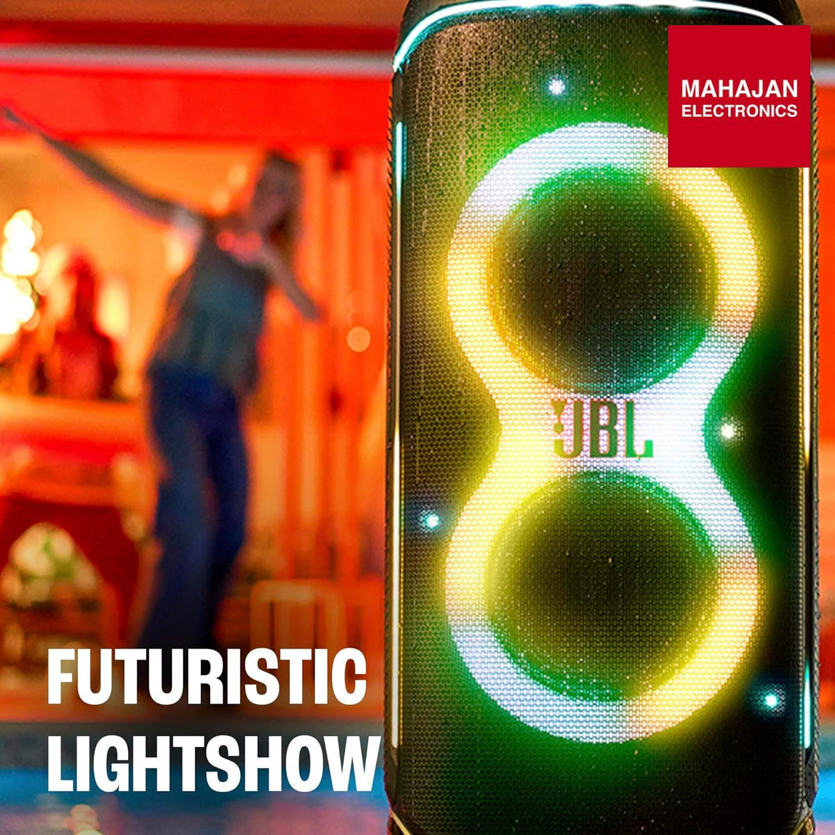 JBL PartyBox 720 - Loudest Battery-Powered Party Speaker with Superior Pro Sound and a Futuristic lightshow, – Mahajan Electronics Online.