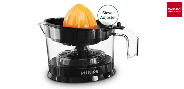 Philips HR2788/00 Citrus Press Juicer | Two-Way Rotation | Adjustable Pulp Control | Black & Transparent | Mahajan Electronics Delhi NCR Philips