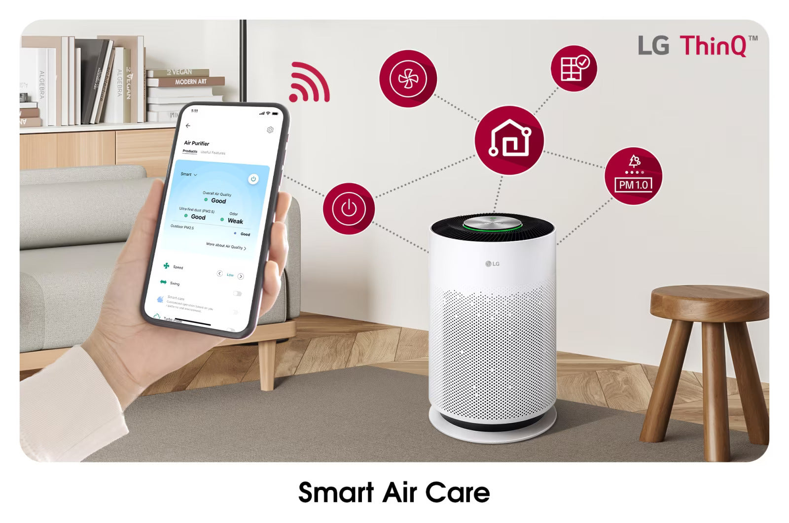 LG AS60GHWG0 PuriCare™ 360° Hit Air Purifier Room Size 667ft² / 62 M² Mahajan Electronics Online
