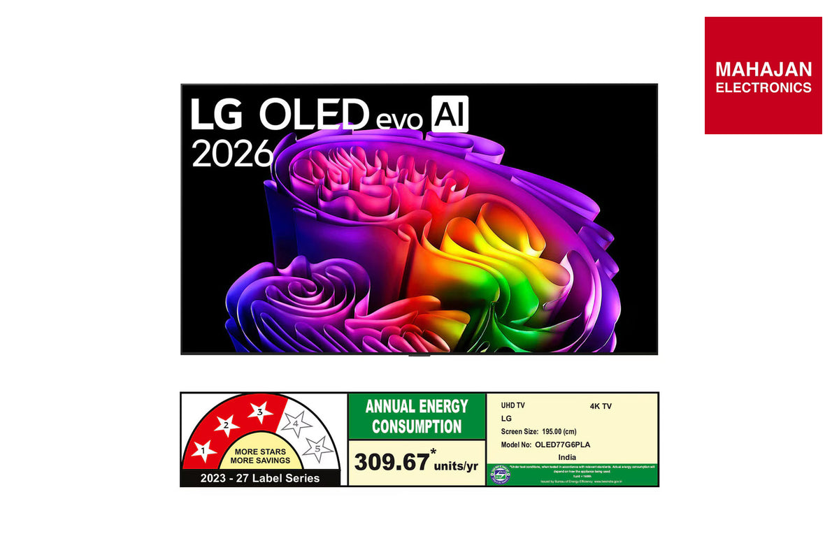 LG OLED77G6PLA 195 cm (77) LG OLED evo AI G6 4K Smart TV with α11 AI Processor Gen3, with Dolby Vision & Atmos 2026 LG