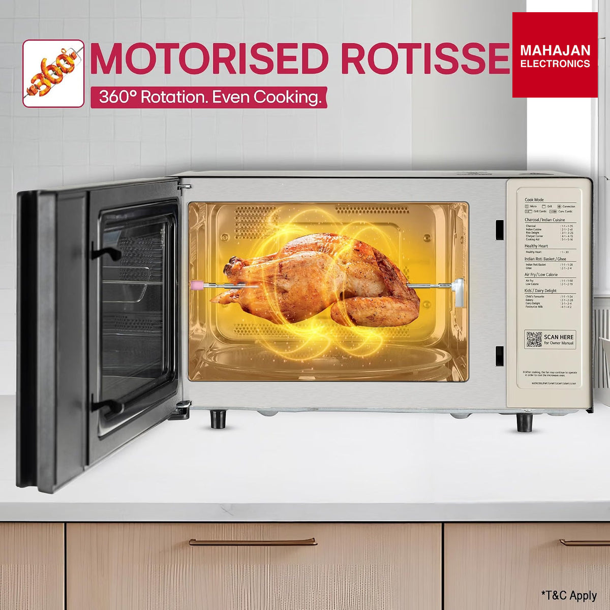 LG MJEN286UJWF 28 L Convertible Microwave Oven with Air Fry, Charcoal Lighting Heater, Wi-Fi Enabled (Black & – Mahajan Electronics Online.