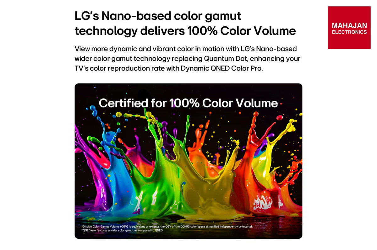 LG 65QNED85BLA 164 cm (65) LG QNED evo AI 4K MiniLED TV with α8 AI Processor Gen3, with HDR10 Pro 2026 – Mahajan Electronics Online.