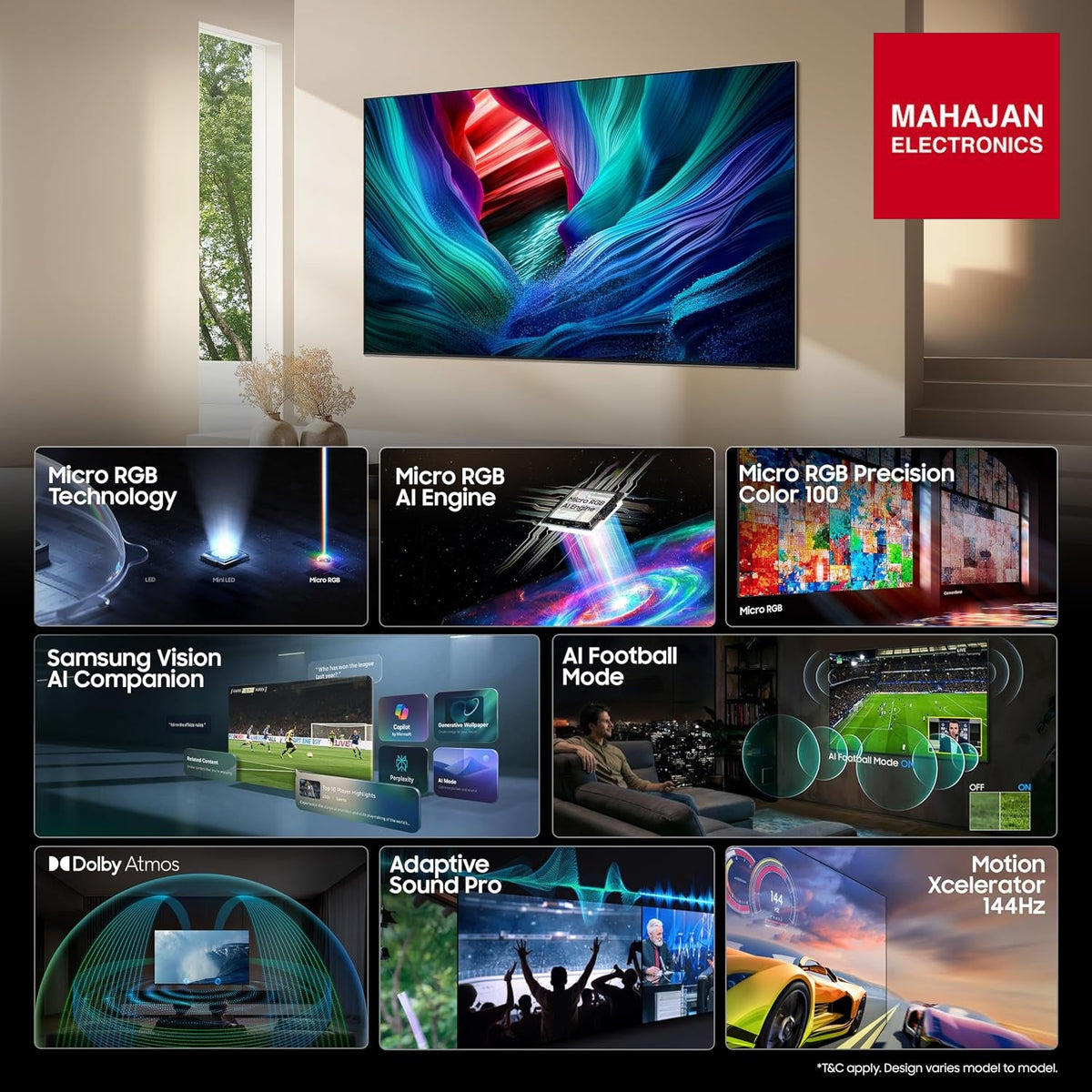 Samsung MRA65R85HAULXL 65 Inches 4K Micro RGB Vision AI Smart TV Samsung – Mahajan Electronics Online.