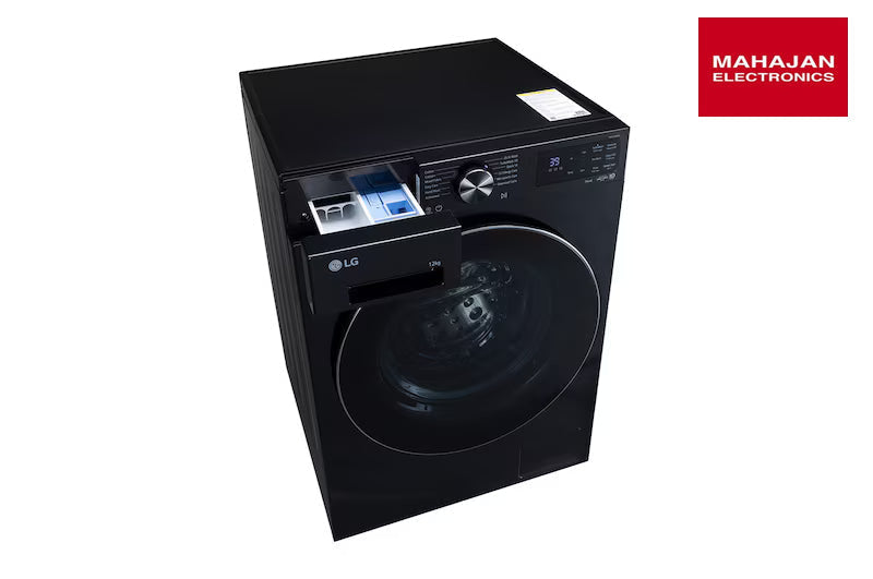 LG FX1412N5O 12 Kg 5 Star Front Load Washing Machine with AI Direct Drive™, TurboWash 360˚, 6 Motion & Steam – Mahajan Electronics Online.