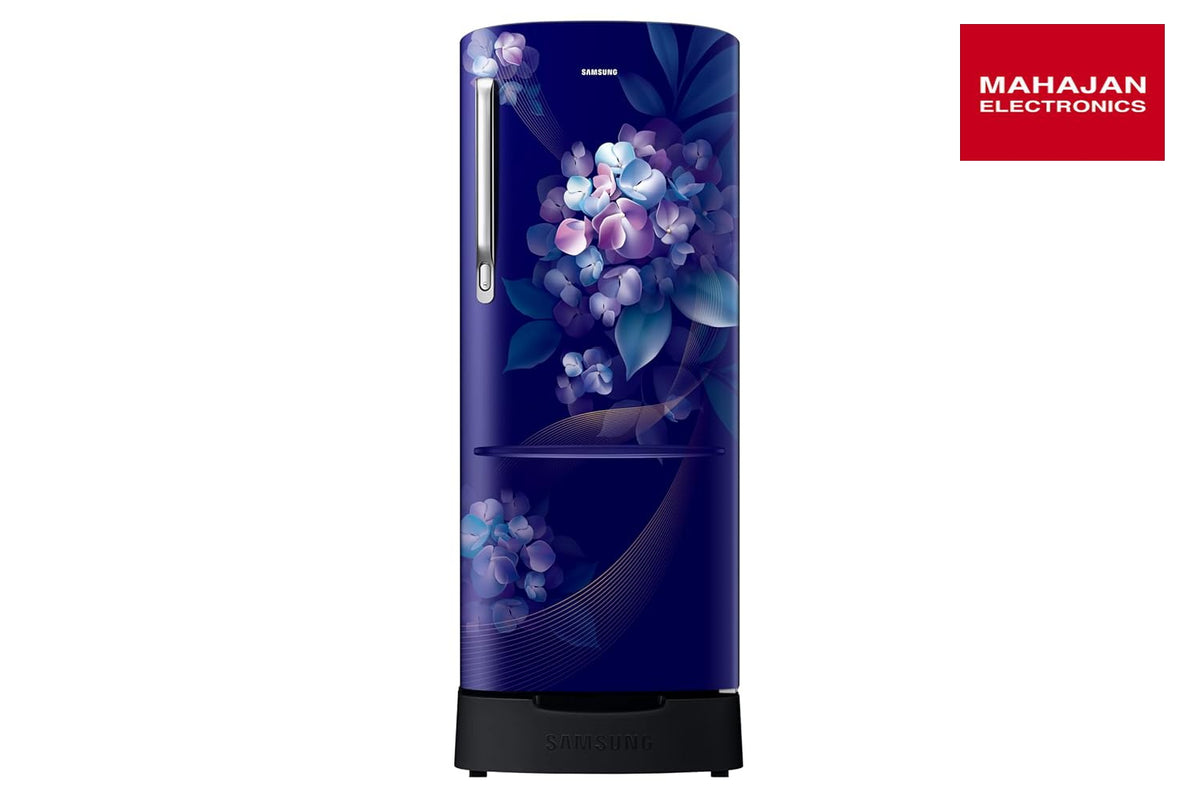 Samsung RR24H2823HS/NL, 223 L, 3 Star, Digital Inverter, Direct-Cool Single Door Refrigerator ( Hydrangea Blue, Base Stand Drawer, Single Touch Defrost, 2026 Model)-Online Mahajan Electronics