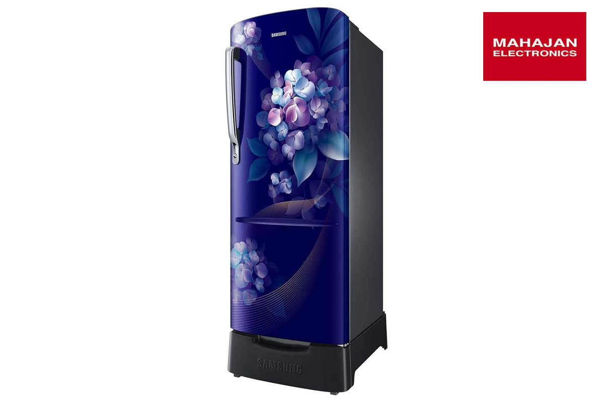 Samsung RR24H2823HS/NL, 223 L, 3 Star, Digital Inverter, Direct-Cool Single Door Refrigerator ( Hydrangea Blue, Base Stand Drawer, Single Touch Defrost, 2026 Model)-Online Mahajan Electronics