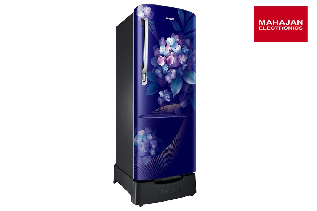 Samsung RR24H2823HS/NL, 223 L, 3 Star, Digital Inverter, Direct-Cool Single Door Refrigerator ( Hydrangea Blue, Base Stand Drawer, Single Touch Defrost, 2026 Model)-Online Mahajan Electronics