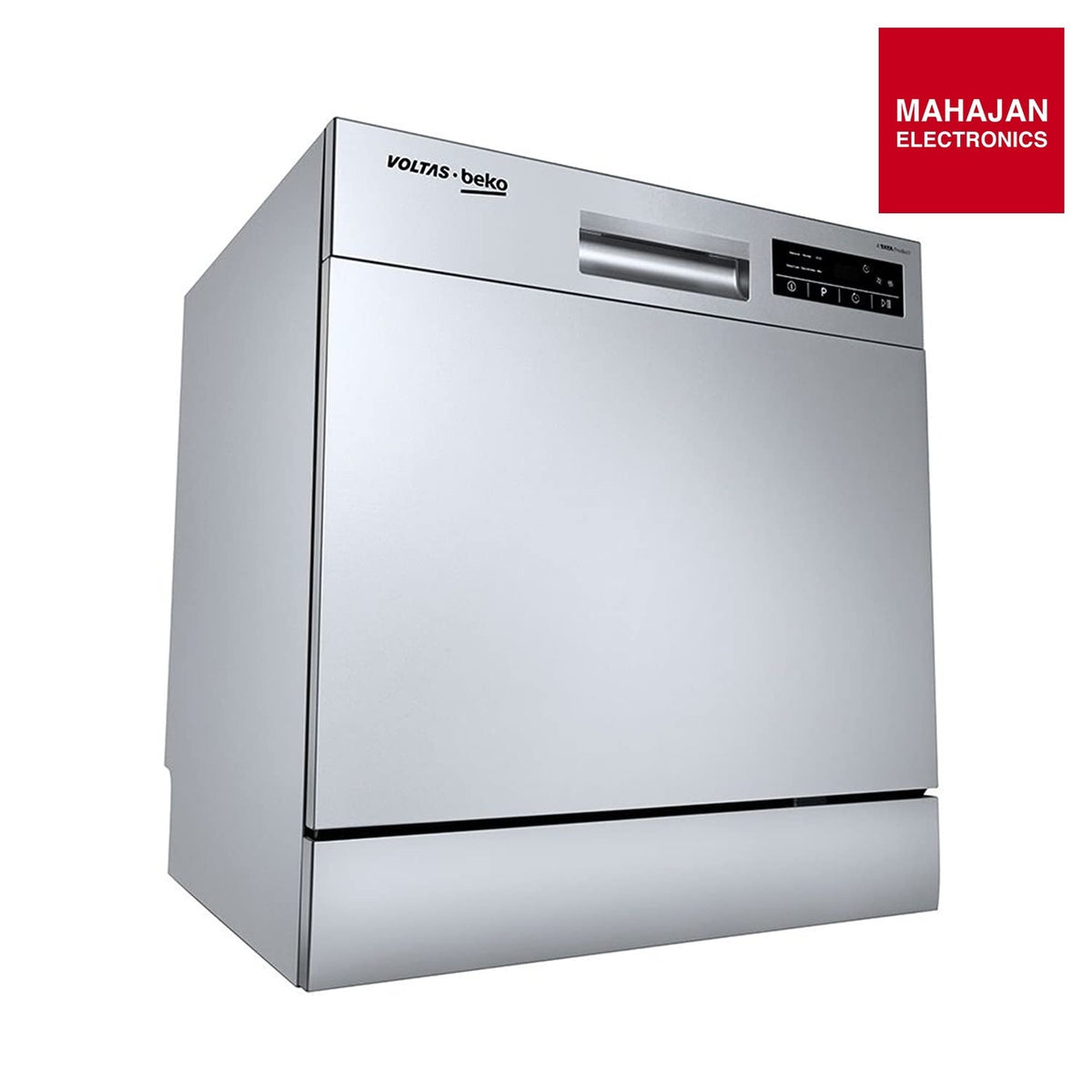 Voltas Beko DT8S 8 Place Settings Table Top Dishwasher (Silver) | Inbuilt Heater | 6 Wash Programs | Mahajan Electronics Delhi NCR Voltas Beko